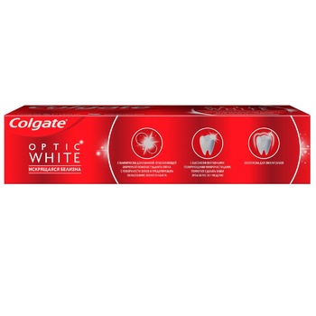 Зубная паста Colgate Optic White искрящаяся мята, 75мл