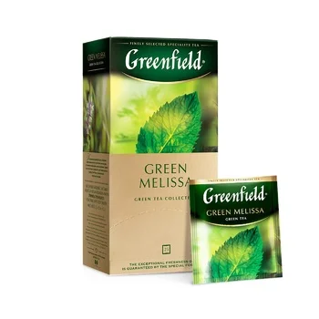 Чай Greenfield Green Melissa (Грин Мелисса), зеленый, 25 пакетиков