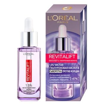 Сыворотка для лица Loreal Revitalift Filler, гиалуроновая, 30мл