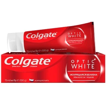 Зубная паста Colgate Optic White искрящаяся мята, 75мл