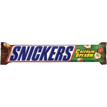 Батончик шоколадный Snickers Лесной орех, 81г