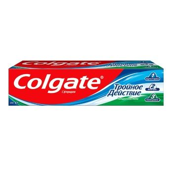 Зубная паста Colgate Тройное действие натуральная мята, 100мл