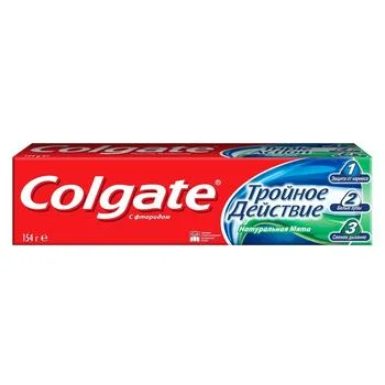 Зубная паста Colgate Тройное действие натуральная мята, 100мл