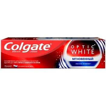 Зубная паста Colgate Optic White Мгновенный, 75мл