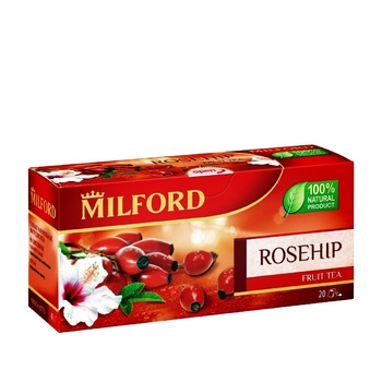 Чай Milford Rosehip, фруктовый, 20 пакетиков
