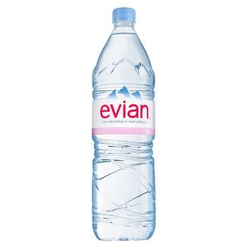 Evian вода 1.5 л, негазированная, ПЭТ