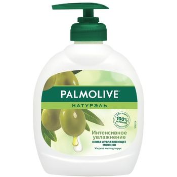 Жидкое мыло с дозатором Palmolive Натурэль 300мл, олива и увлажняющее молочко