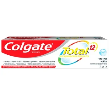 Зубная паста Colgate Total 12 Чистая мята, 75мл